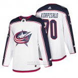 Camiseta Hockey Columbus Blue Jackets 70 Joonas Korpisalo 2018 Blanco