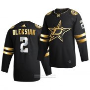 Camiseta Hockey Dallas Stars Jamie Oleksiak Golden Edition Limited Autentico 2020-21 Negro