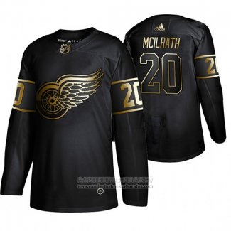 Camiseta Hockey Detroit Red Wings Dylan Mcilrath Golden Edition Negro