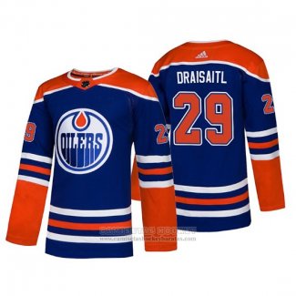 Camiseta Hockey Edmonton Oilers Leon Draisaitl Alterno Autentico Azul