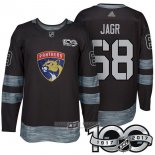 Camiseta Hockey Florida Panthers 68 Jaromir Jagr 2017 100 Aniversario Negro