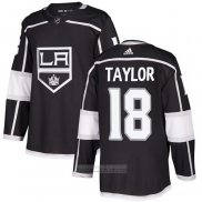 Camiseta Hockey Los Angeles Kings 18 Dave Taylor Primera Autentico Negro