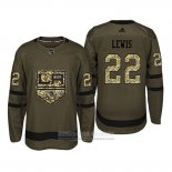 Camiseta Hockey Los Angeles Kings 22 Trevor Lewis Camuflaje Salute To Service