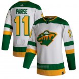 Camiseta Hockey Minnesota Wild Zach Parise Reverse Retro Autentico 2020 21 Blanco