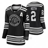 Camiseta Hockey Mujer Chicago Blackhawks Duncan Keith Premier Alterno Negro