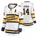 Camiseta Hockey Mujer Nashville Predators Mattias Ekholm Breakaway Jugador 2020 Winter Classic Blanco