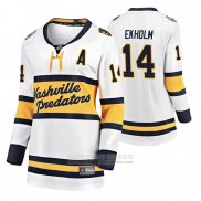 Camiseta Hockey Mujer Nashville Predators Mattias Ekholm Breakaway Jugador 2020 Winter Classic Blanco