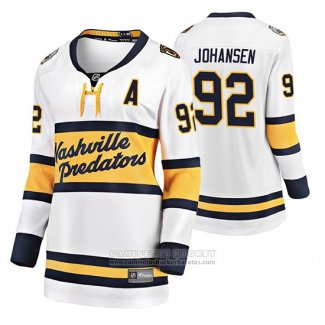 Camiseta Hockey Mujer Nashville Predators Ryan Johansen Breakaway Jugador 2020 Winter Classic Blanco