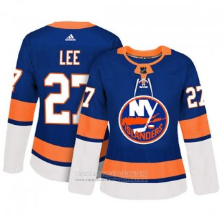 Camiseta Hockey Mujer New York Islanders 27 Anders Lee Adizero Jugador Primera Azul