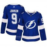 Camiseta Hockey Mujer Tampa Bay Lightning 9 Tyler Johnson Primera Adizero Jugador Azul