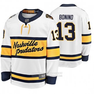 Camiseta Hockey Nashville Predators Nick Bonino Breakaway Jugador 2020 Winter Classic Blanco