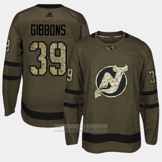 Camiseta Hockey New Jersey Devils Brian Gibbons Camuflaje Salute To Servicejpg