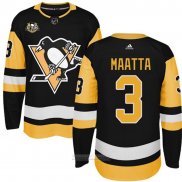 Camiseta Hockey Nino Pittsburgh Penguins 3 Olli Maatta Negro 50 Aniversario Primera Premier