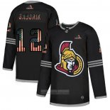 Camiseta Hockey Ottawa Senators Marian Gaborik 2020 USA Flag Negro2