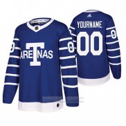 Camiseta Hockey Personalizada Throwback Autentico Pro Azul