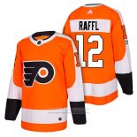 Camiseta Hockey Philadelphia Flyers 12 Michael Raffl Autentico Primera 2018 Naranja