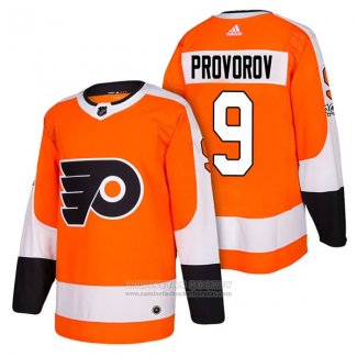 Camiseta Hockey Philadelphia Flyers 9 Ivan Provorov Autentico Primera 2018 Naranja