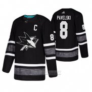 Camiseta Hockey San Jose Sharks Joe Pavelski 2019 All Star Negro2