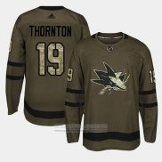 Camiseta Hockey San Jose Sharks Joe Thornton Camuflaje Salute To Service