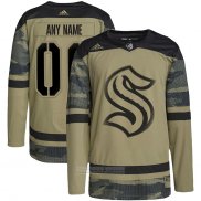 Camiseta Hockey Seattle Kraken Personalizada Military Appreciation Team Autentico Practice Camuflaje