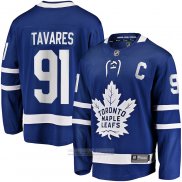 Camiseta Hockey Toronto Maple Leafs John Tavares Captain Patch Primera Breakaway Azul