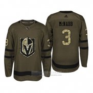 Camiseta Hockey Vegas Golden Knights 3 Brayden Mcnabb Camuflaje Salute To Service