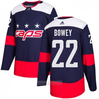 Camiseta Hockey Washington Capitals 22 Madison Bowey Autentico 2018 Stadium Series Azul