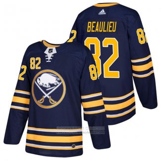 Camiseta Hockey Buffalo Sabres 82 Nathan Beaulieu Primera Autentico 2018 Azul