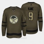 Camiseta Hockey Buffalo Sabres 9 Evander Kane Verde Salute To Service