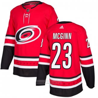 Camiseta Hockey Carolina Hurricanes 23 Mcginn Primera Autentico Rojo