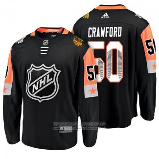 Camiseta Hockey Chicago Blackhawks Corey Crawford 2018 All Star Negro