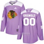 Camiseta Hockey Chicago Blackhawks Personalizada Violeta