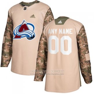 Camiseta Hockey Colorado Avalanche Autentico 2017 Dia De Los Veteranos Stitched Personalizada Camuflaje