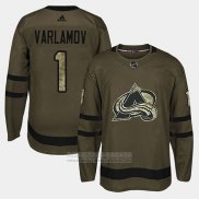 Camiseta Hockey Colorado Avalanche Semyon Varlamov Camuflaje Salute To Service