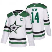 Camiseta Hockey Dallas Stars 14 Jamie Benn 2018 Blanco