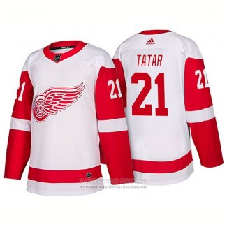 Camiseta Hockey Detroit Red Wings 21 Tomas Tatar New Outfitted 2018 Blanco