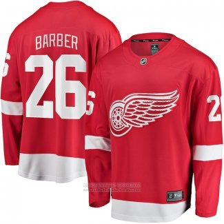 Camiseta Hockey Detroit Red Wings Riley Barber Primera Breakaway Rojo