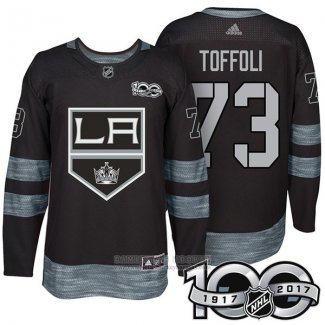 Camiseta Hockey Los Angeles Kings 73 Tyler Toffoli 2017 100 Aniversario Negro