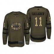 Camiseta Hockey Montreal Canadiens 11 Brendan Gallagher Camuflaje Salute To Service