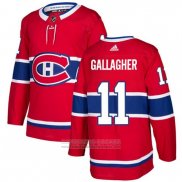 Camiseta Hockey Montreal Canadiens 11 Brendan Gallagher Rojo Primera Autentico Stitched