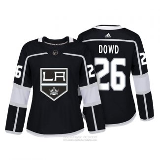 Camiseta Hockey Mujer Los Angeles Kings 26 Nic Dowd Autentico Jugador Negro