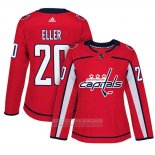 Camiseta Hockey Mujer Washington Capitals 20 Lars Eller Adizero Jugador Primera Rojo