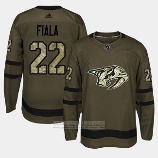 Camiseta Hockey Nashville Predators Kevin Fiala Camuflaje Salute To Service