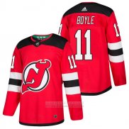 Camiseta Hockey New Jersey Devils 11 Brian Boyle Autentico Primera 2018 Rojo