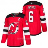 Camiseta Hockey New Jersey Devils 6 Andy Greene Autentico Primera 2018 Rojo