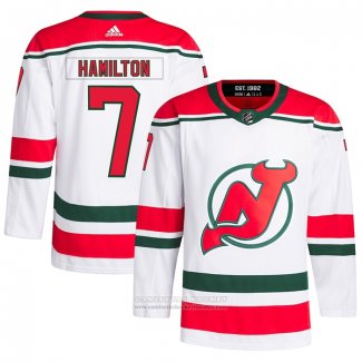 Camiseta Hockey New Jersey Devils Dougie Hamilton Autentico 2022-23 Blanco