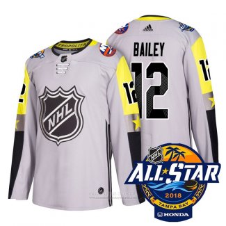 Camiseta Hockey New York Islanders 12 Josh Bailey Gris 2018 All Star Autentico