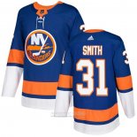 Camiseta Hockey New York Islanders 31 Billy Smith Primera Autentico Azul