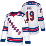 Camiseta Hockey New York Rangers 19 Jesper Fast Autentico Segunda 2018 Blanco