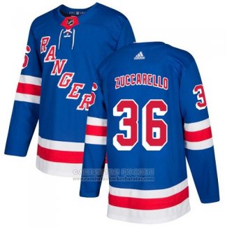 Camiseta Hockey New York Rangers 36 Mats Zuccarello Autentico Primera 2018 Azul